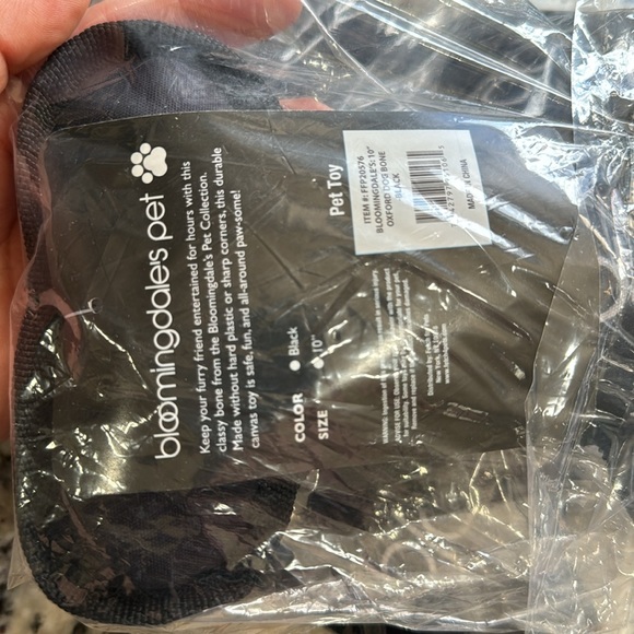 *NEW* BLOOMINGDALES 150th ANNIVERSARY STUFFED BONE DOG TOY - Picture 4 of 4